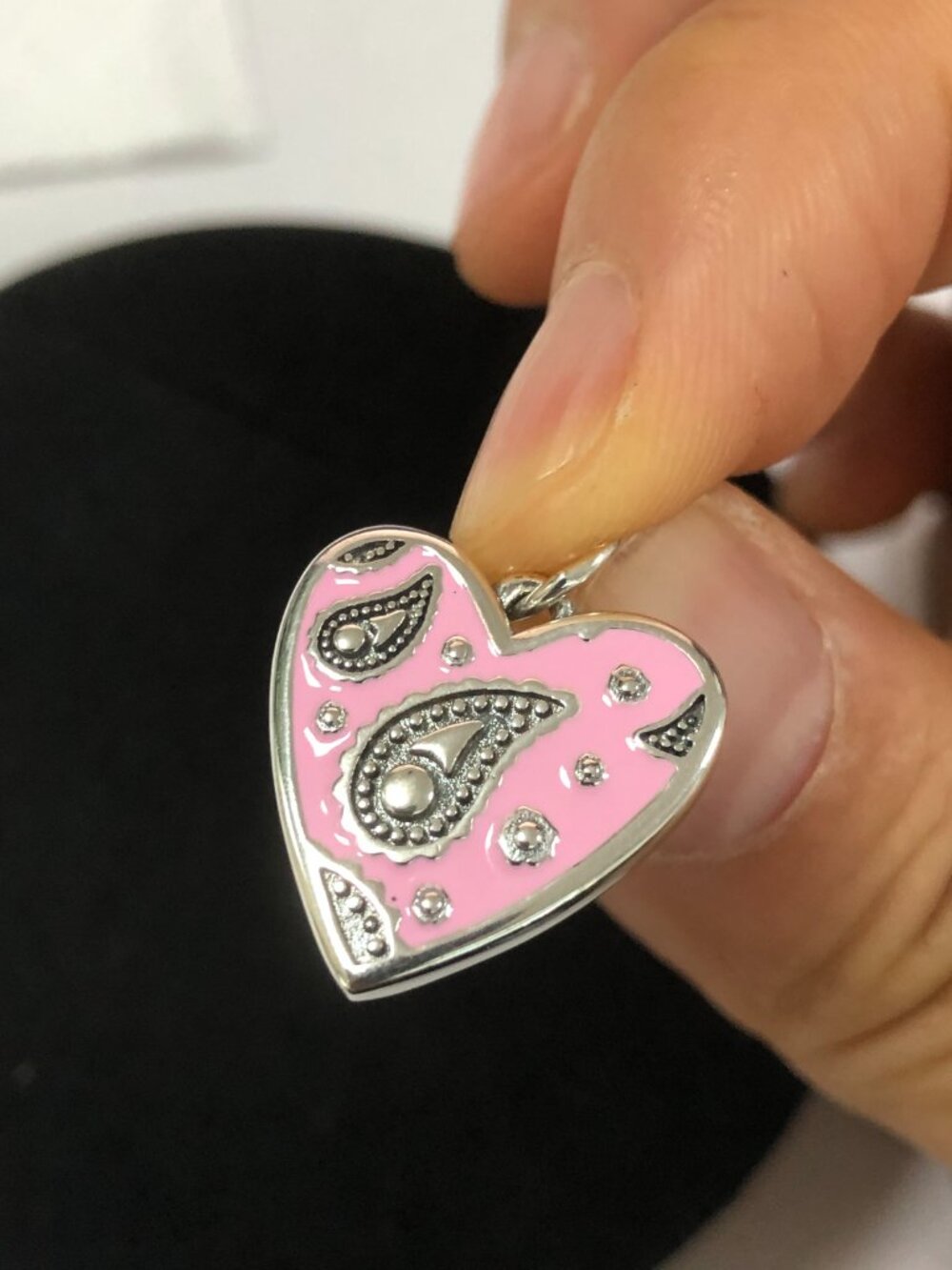 James Avery Enamel Western Bandana Heart Charm